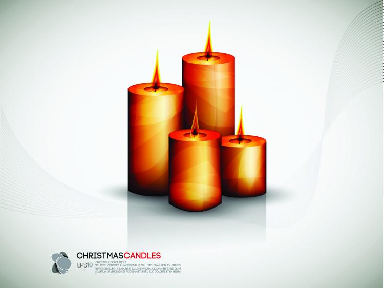 free vector Fine candles vector